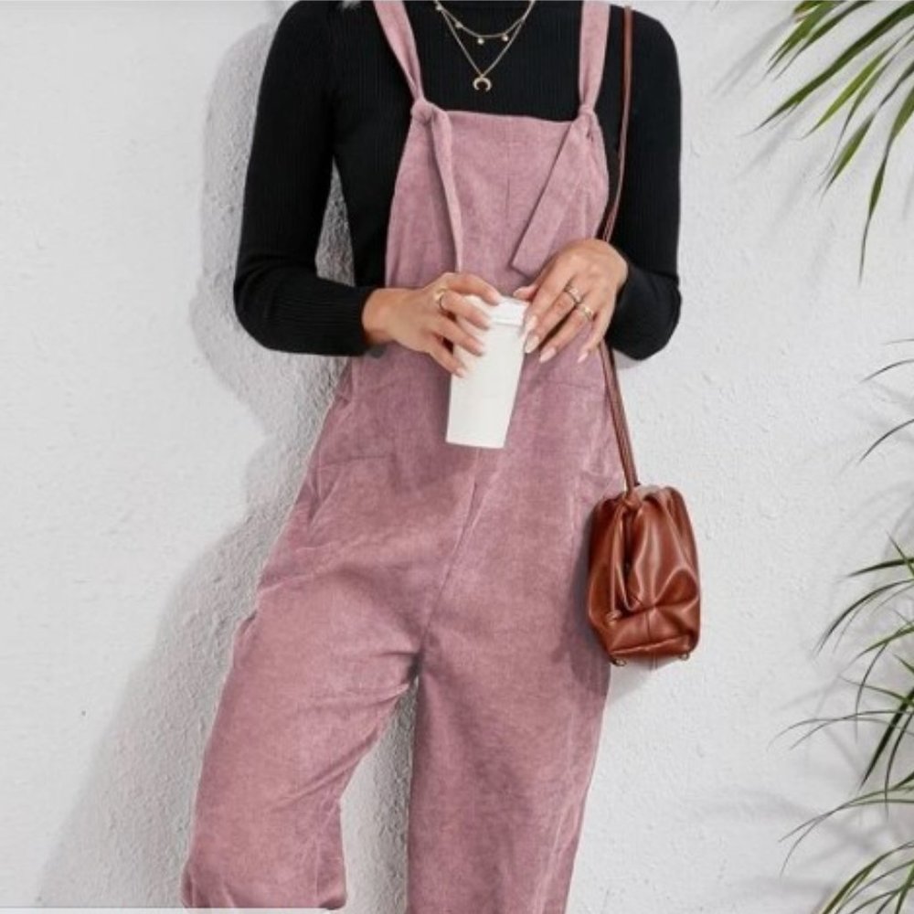 Pink and Comfy Corduroy Jumpsuit
